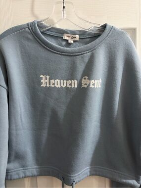 Ruby & Lace Dusty Blue 'Heaven Sent' Crewneck Sweatshirt